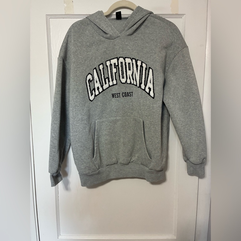 SHEIN Gray Collegiate California Hoodie